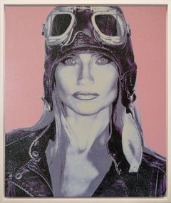 THE AVIATRIX.....Diamantstaub Violett Rosa Grau auf Leinwand