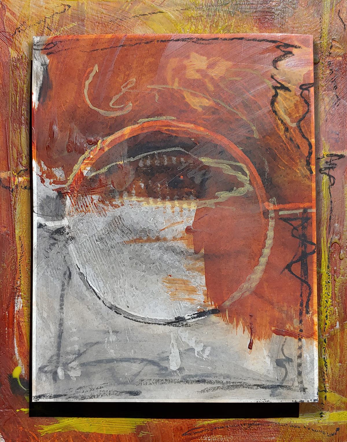 « The Eye of Chuck Close » (L'œil de Chuck Close), encaustique et bâton d'huile - Contemporain Painting par Ceravolo