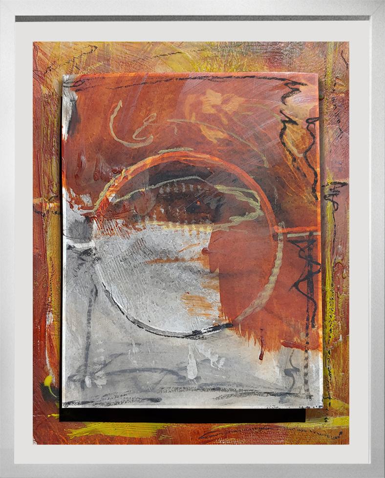 Portrait Painting Ceravolo - « The Eye of Chuck Close » (L'œil de Chuck Close), encaustique et bâton d'huile
