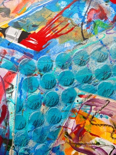 The Fan 2020, Mixed Media, Acrylic, oil stick, Metallic spray paint on canvas