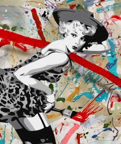 "The Fan", urban Pop painting with Gopher, oil and acrylic on canvas, 58x52