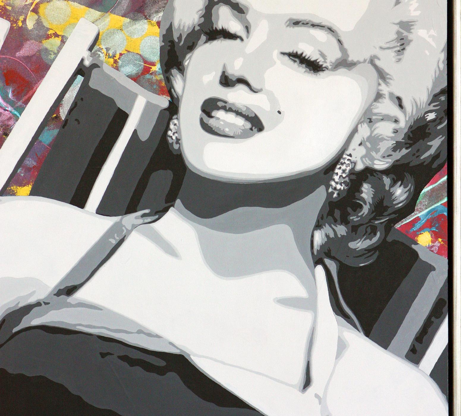 „The Fabulous Monroe Sisters“ Großes Öl- und Acrylgemälde auf Leinwand 46x66  im Angebot 2