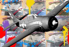 "Aviatrix with FM-2 WILDCAT"  WW2