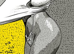 "I Don't Make Gun Play a Sport" Comic Pop Art 26x22" framed limited edition