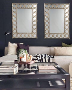 "CERCHI" Murano Glass Mirror in Venetian Style by Fratelli Tosi, Made in Italy