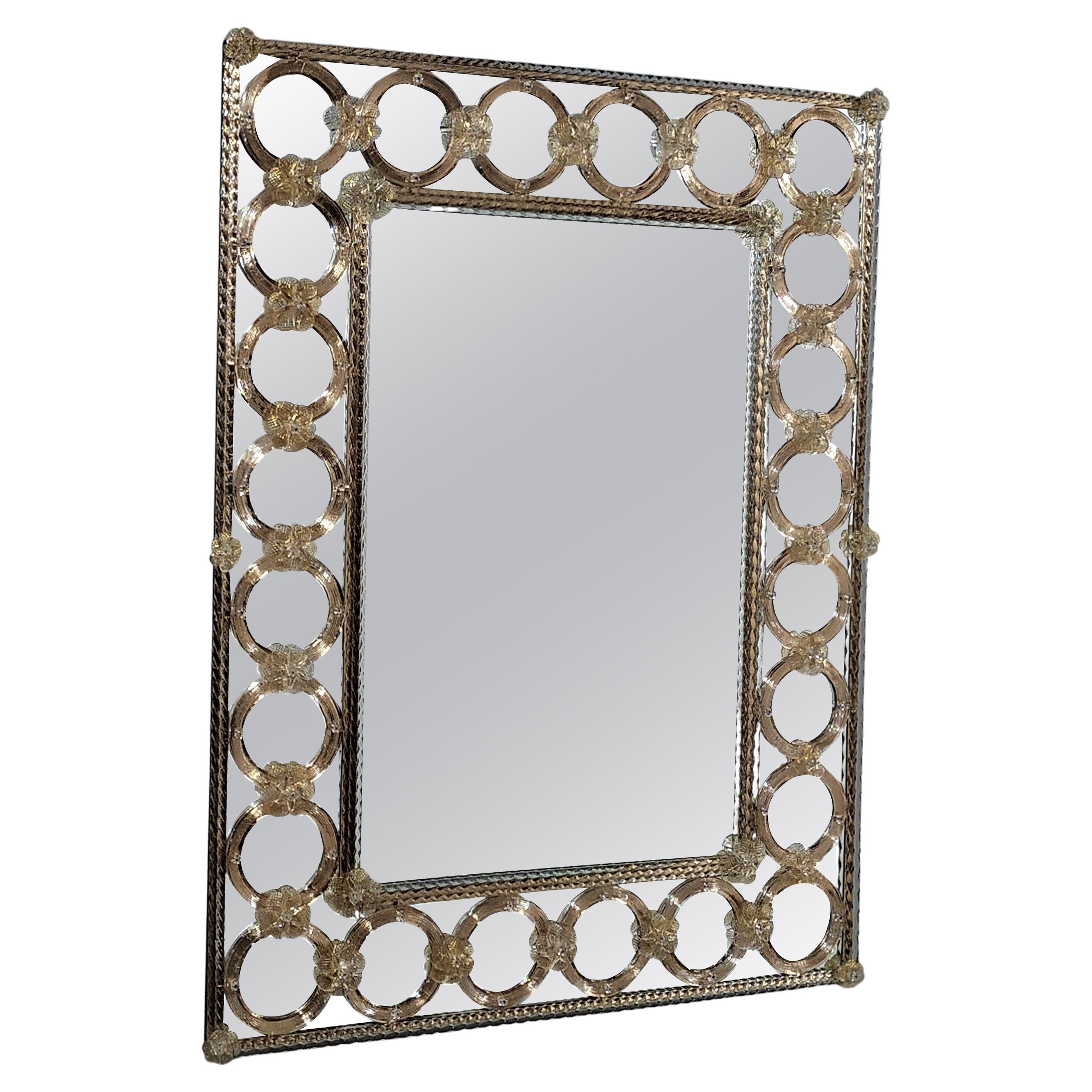 Autre Miroir en verre de Murano «CERCHI » de style vénitien par Fratelli Tosi, fabriqué en Italie en vente