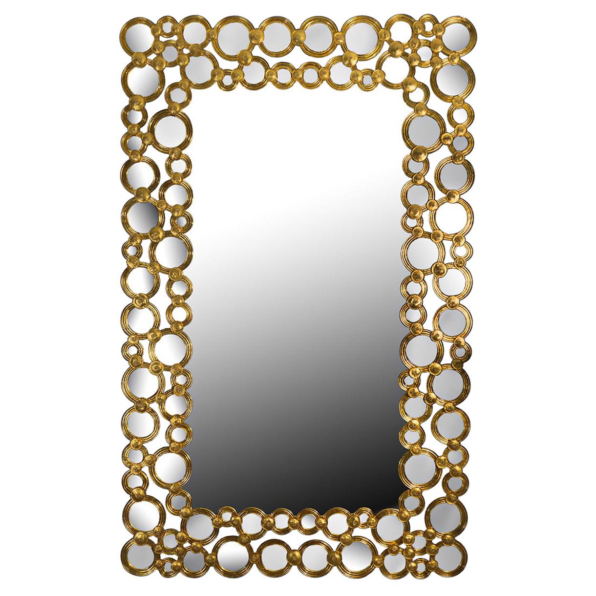 Cerchi Rectangular Mirror by Ongaro & Fuga For Sale