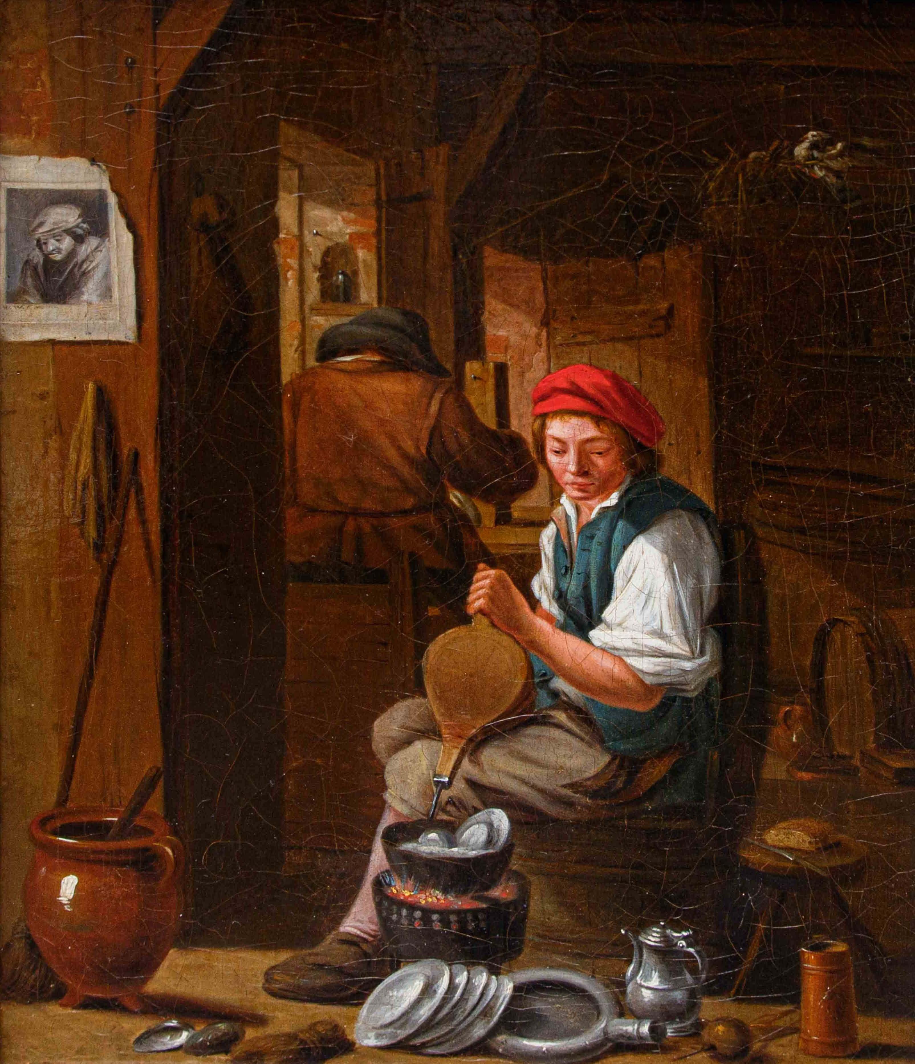 Cercle de David Teniers (Anvers, 1610 - Bruxelles, 1690), Intérieur avec personnages en vente 3