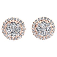 Cercle Diamond Stud Earrings, 18k Rose Gold, 0.77ct