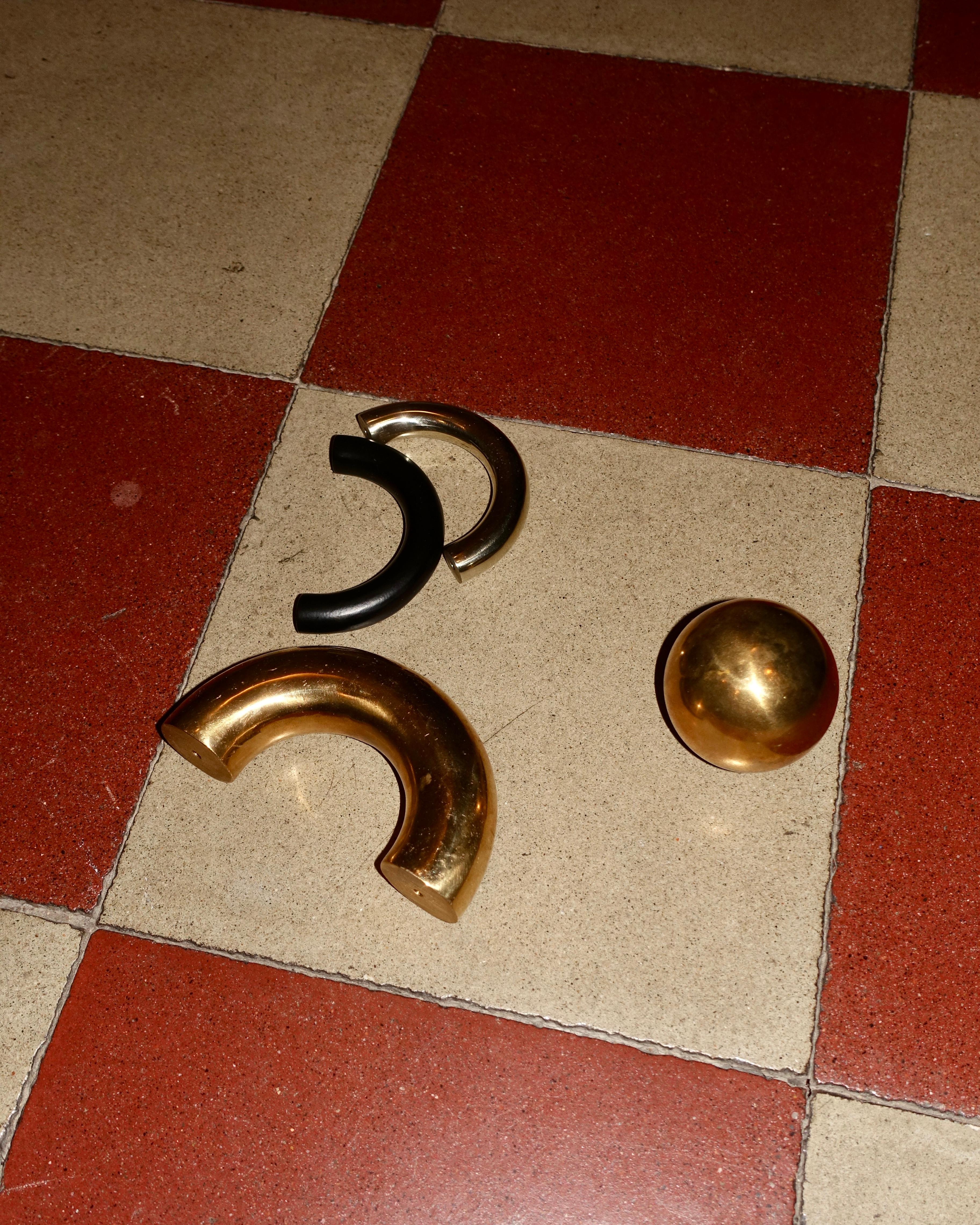 Brass CERCLE Knob Large For Sale