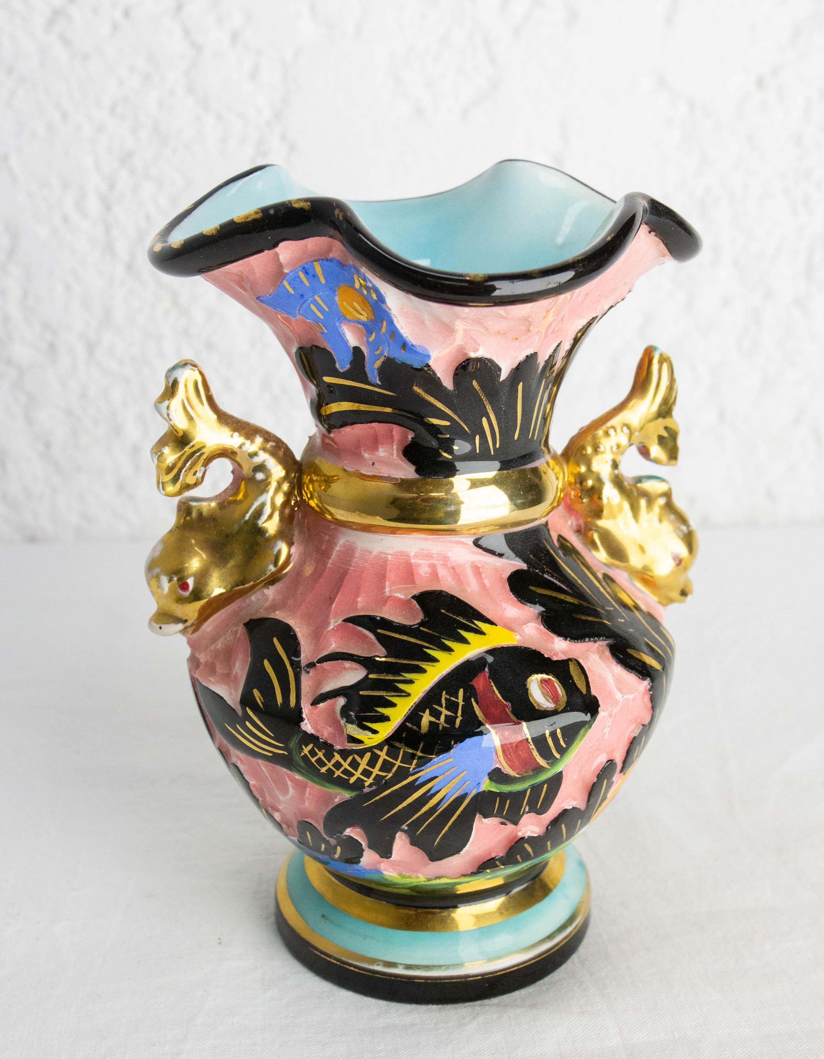 Ceramic Vase from Maison Cerdazur Monaco made circa 1970.
The Manufacture de Porcelaine de Monaco was founded in 1972 by Erich Rozewicz with the support of Their Serene Highnesses Princess Grace of Monaco and Prince Rainier III of Monaco.
The