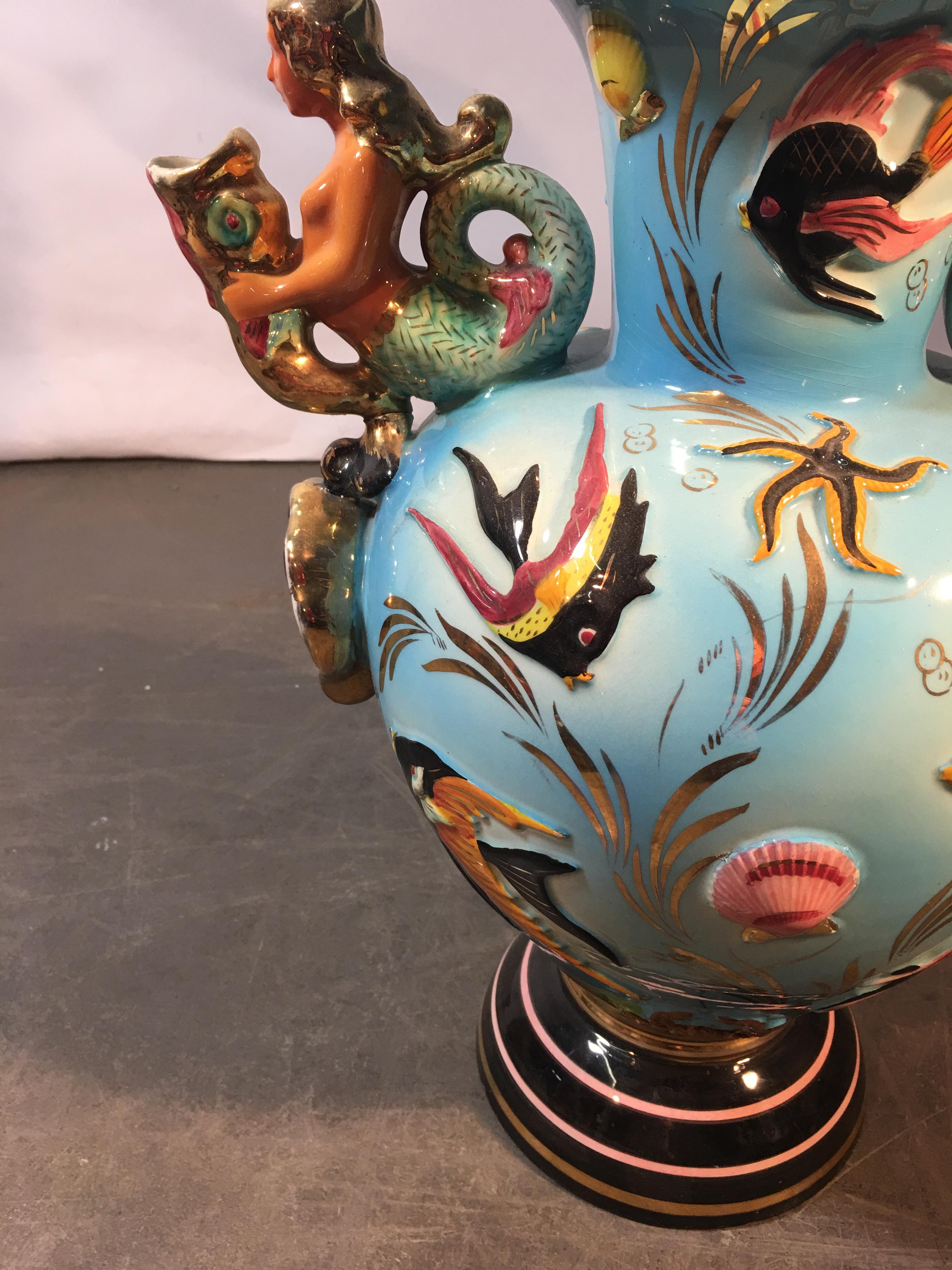 Cerdazur, Monaco large ceramic vase, circa 1950, signed.
  
