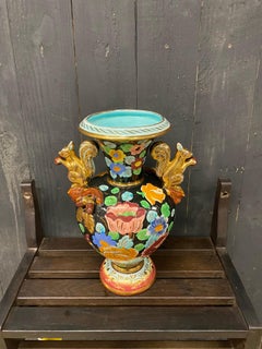 Cerdazur, Monaco Large Ceramic Vase, circa 1950, Signed