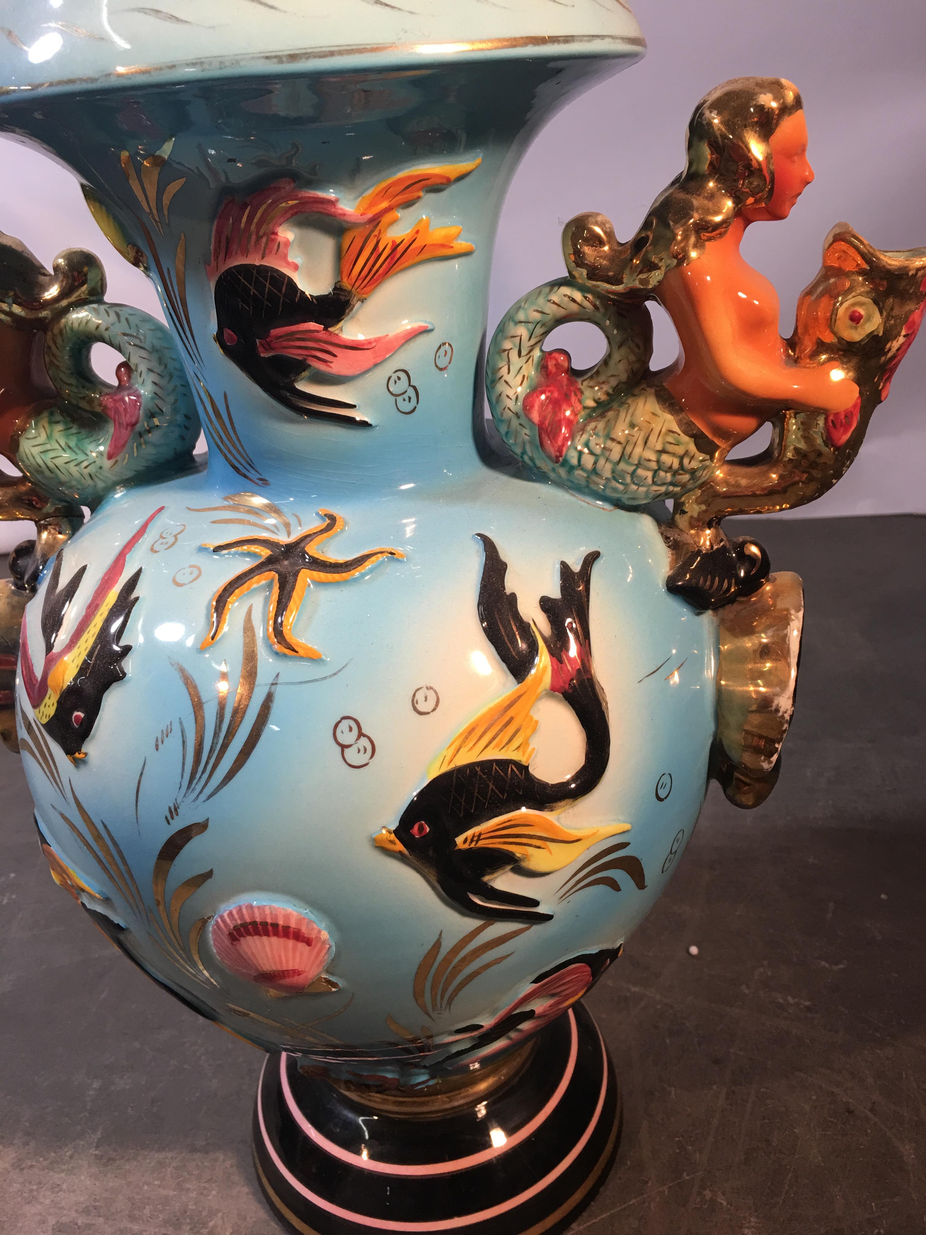 Cerdazur, Monaco Large Ceramic Vase, circa 1950, Signed 1