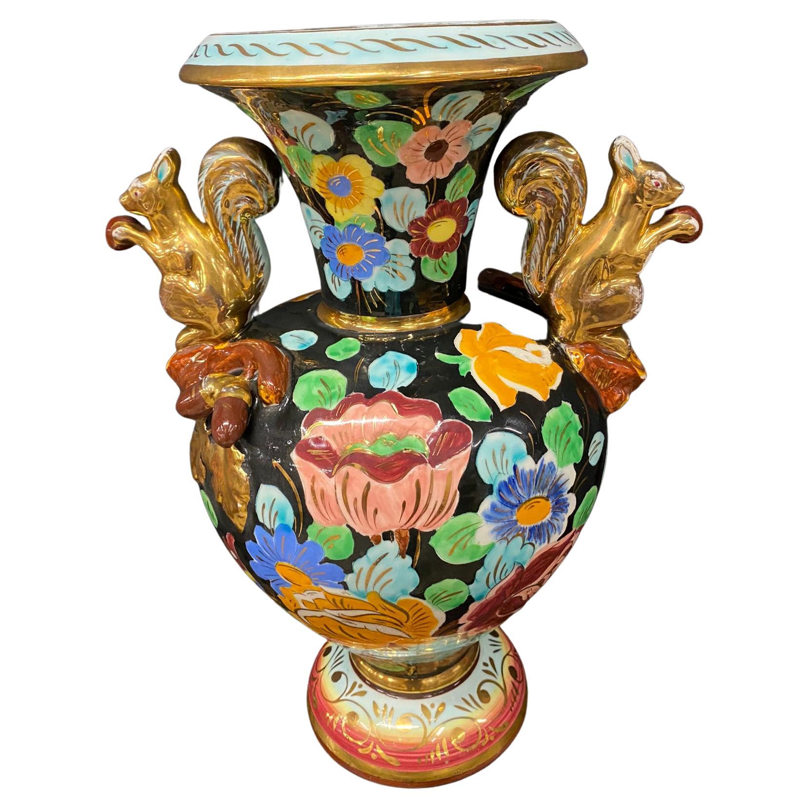 Cerdazur, Monaco Large Ceramic Vase, circa 1950, Signed For Sale
