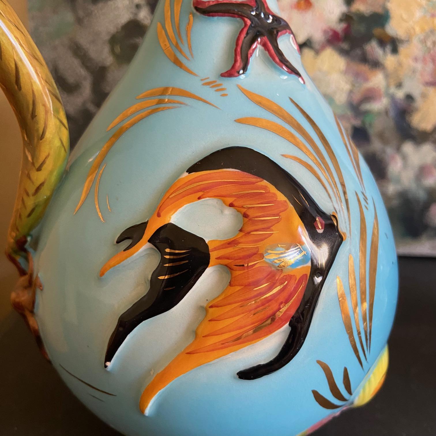 French Cerdazur Monaco small Soliflore Vase Ewer Pitcher circa 1960 For Sale