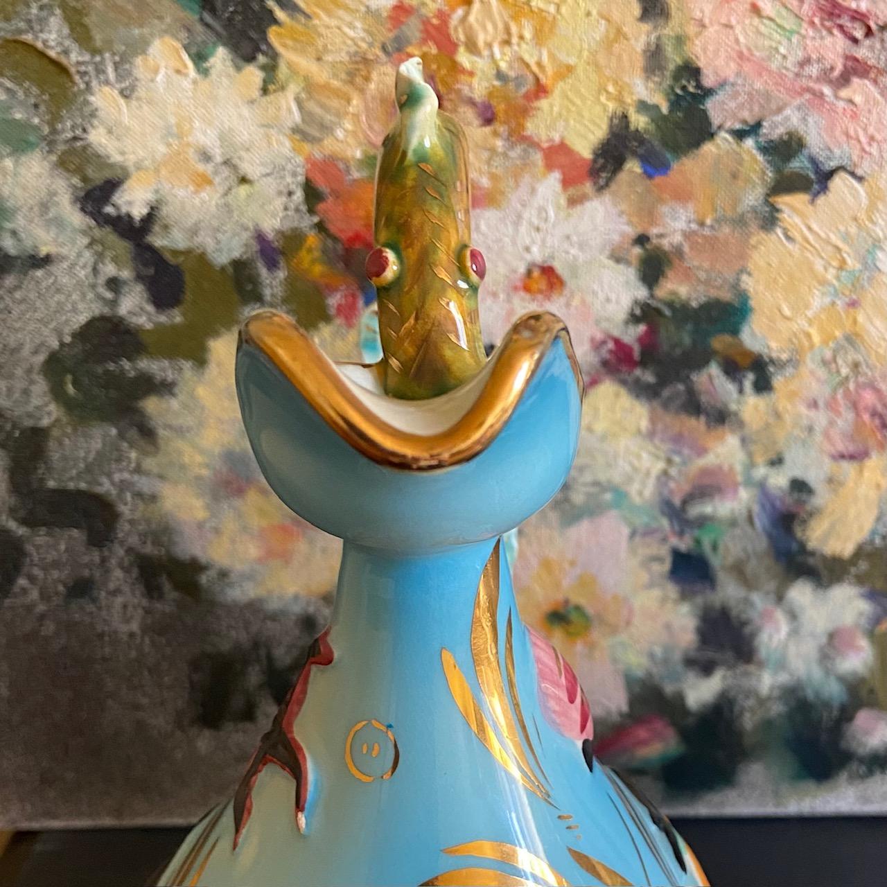 Cerdazur Monaco small Soliflore Vase Ewer Pitcher circa 1960 In Good Condition For Sale In ASNIÈRES-SUR-SEINE, FR