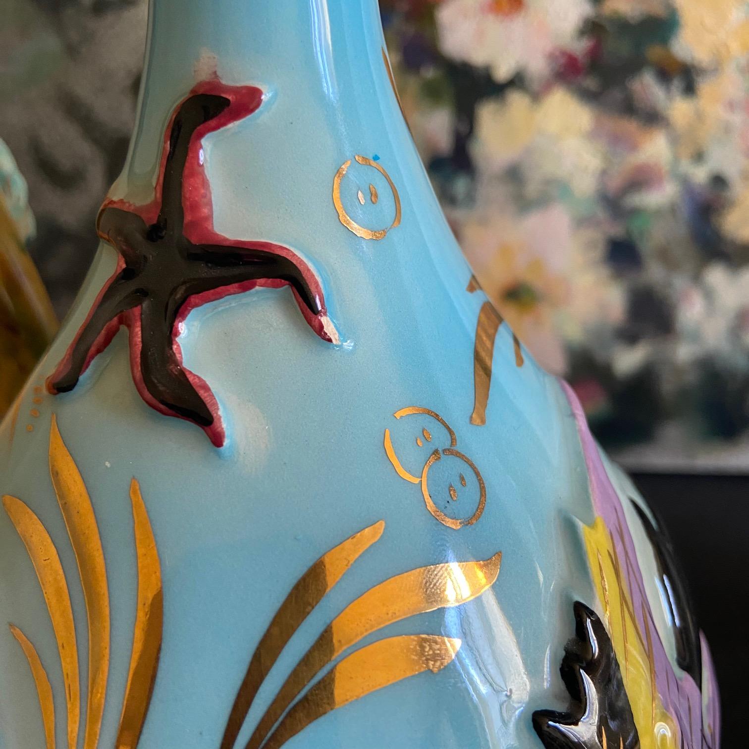 Cerdazur Monaco small Soliflore Vase Ewer Pitcher circa 1960 For Sale 1