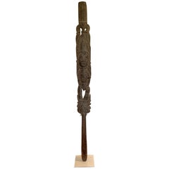 Yam Ceremonial Digging Stick with Carving Papua New Guinea Provenance
