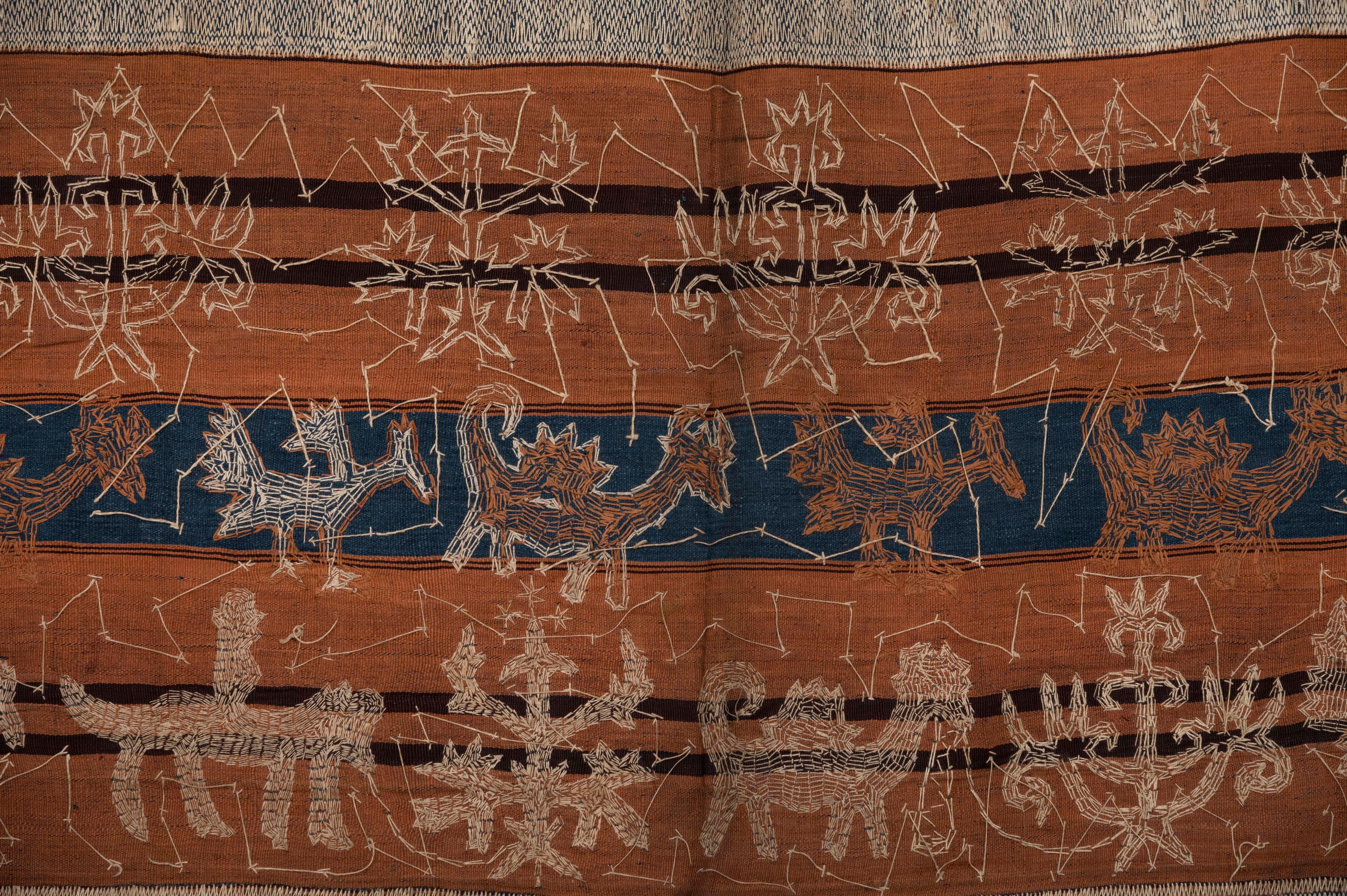 Indonesian Ceremonial Cloth 'Tapis' of Lampung For Sale