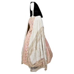 Ceremonial Crinoline Dress, Mantilla and Manilla Shawl - Spain Circa 1860
