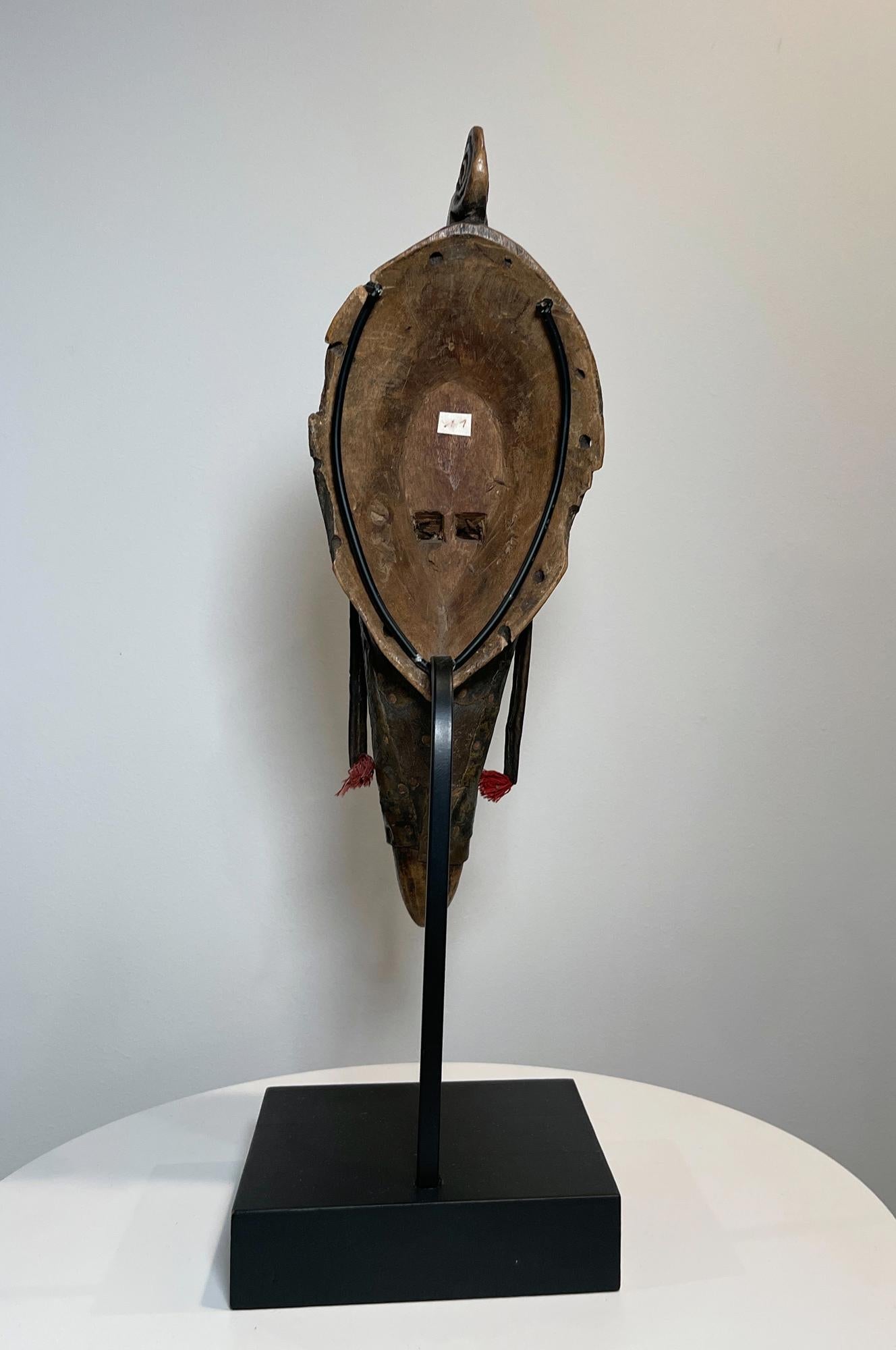 Wood Ceremonial dance MARKA mask, Mali circa 1930’s. Collection Agogue, Paris, France For Sale