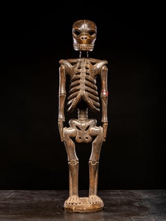 Ceremonial hardwood Skeleton from a single piece of wood, Nigeria.