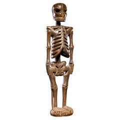 Ceremonial hardwood Skeleton from a single piece of wood, Nigeria.