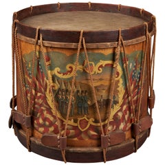Antique Ceremonial Parade Drum with a View of West Point and the Hudson River