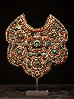Ceremonial pectoral plastron in the form of a half moon, Tibet, 19-20th C