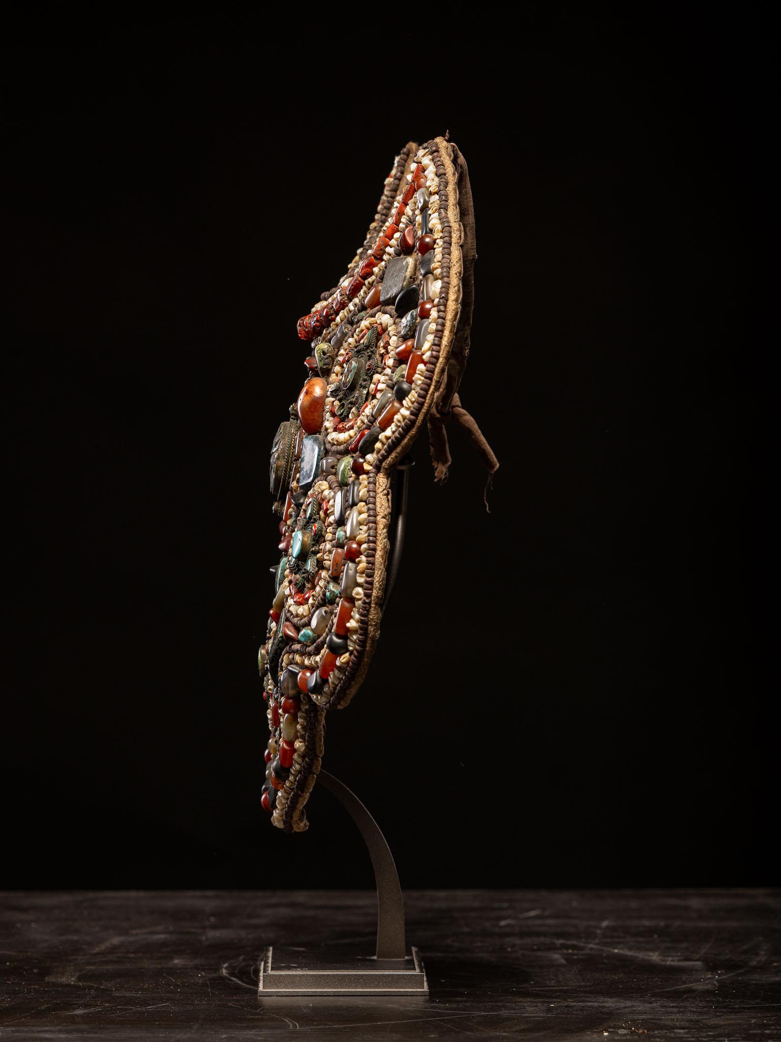 Ceremonial pectoral plastron in the form of a half moon, Tibet, 19-20th C For Sale 1