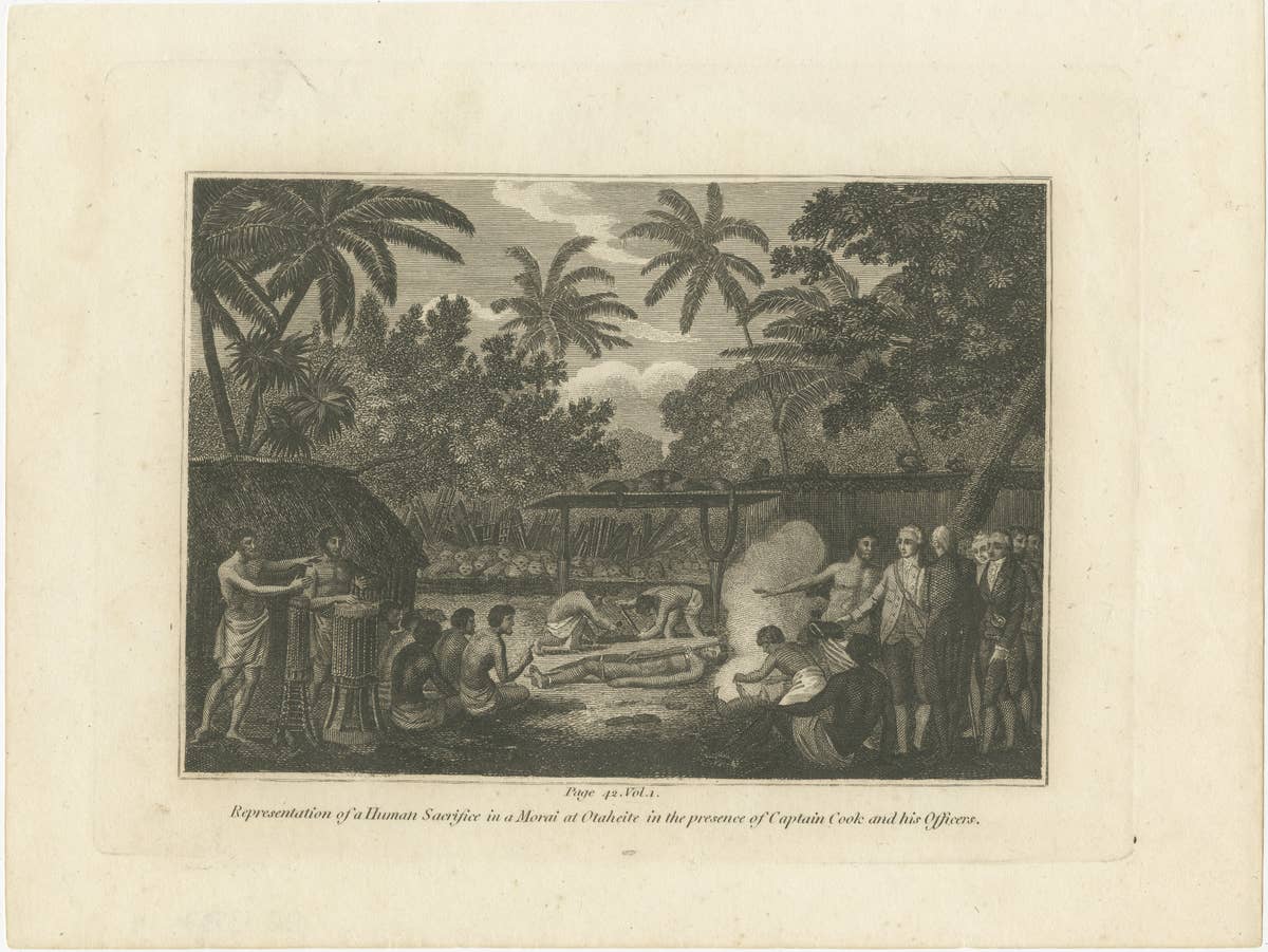Ceremonial Rites: A Human Sacrifice in Otaheite (Tahiti), 1801