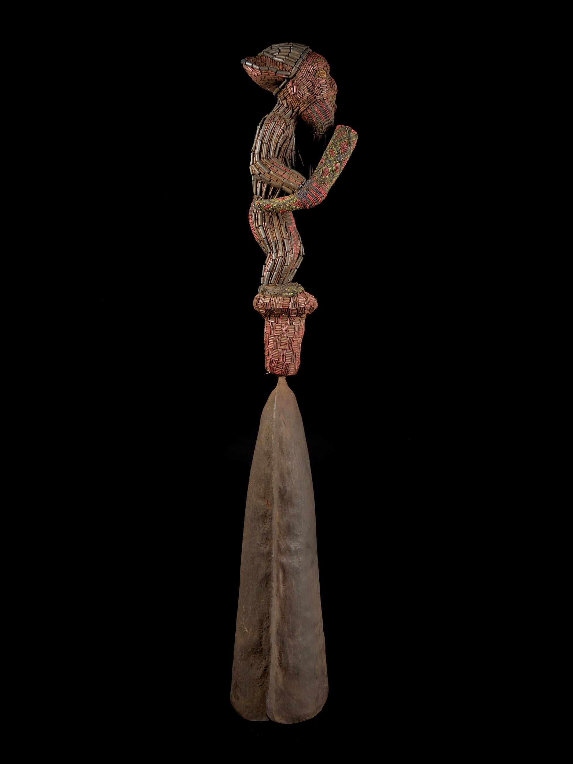 Ceremonial Royal Gong with Beaded Figure 3