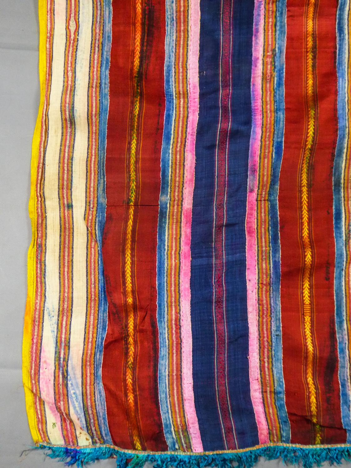Ceremonial Silk Ribbons Shawl -Tunisia Circa 1900/1950  1