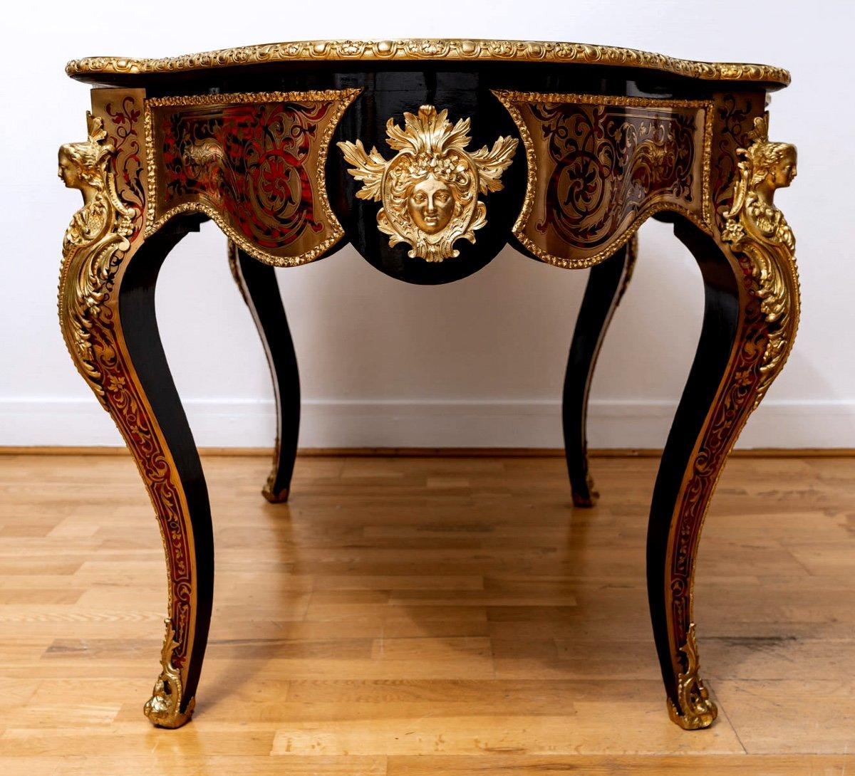 Ceremonial Table Marquetry André Boulle - Violin Shape - Period: XIXth For Sale 1