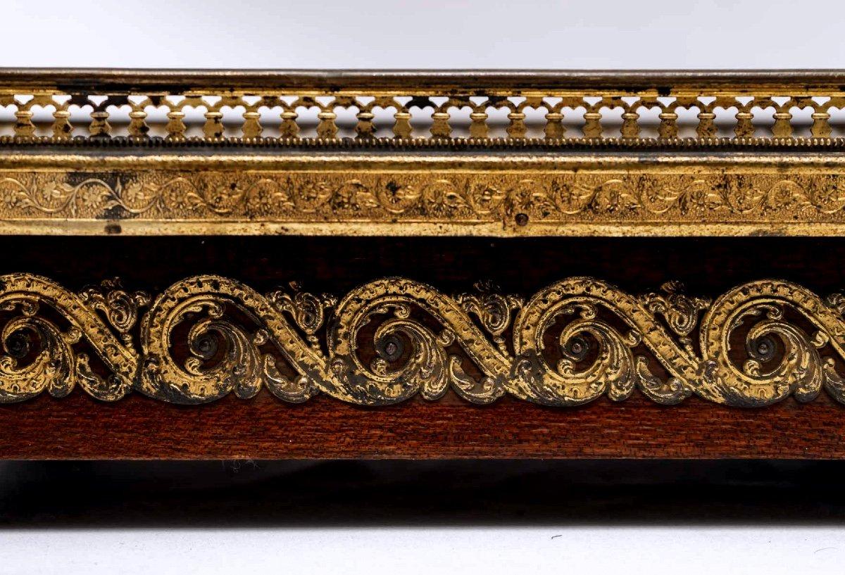 Ceremonial Tea Tray - Exotic Wood And Brass - Vietnam - Period: Art Nouveau In Good Condition For Sale In CRÉTEIL, FR