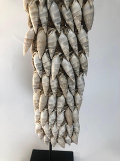 Ceremonial White Shell Necklace on Stand