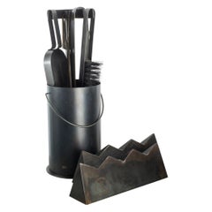 Ceremony Fireplace Tool Set, Designer Ambroise Maggiar, Made by Flli. Argiolas