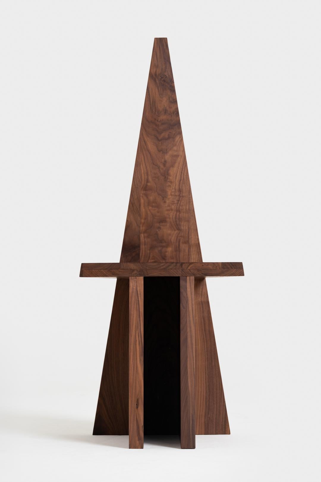 Ceremony Seat Stuhl aus Walnussholz und deutschem Lederkorsett von Jirah im Angebot 5