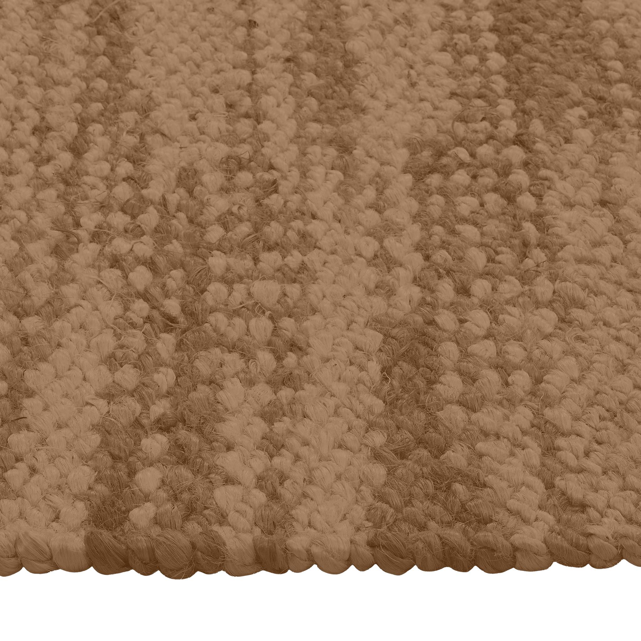 Contemporary Ceres 8X10ft Mocha 100% Handspun Jute Twines Design Luxury Handwoven Rug For Sale