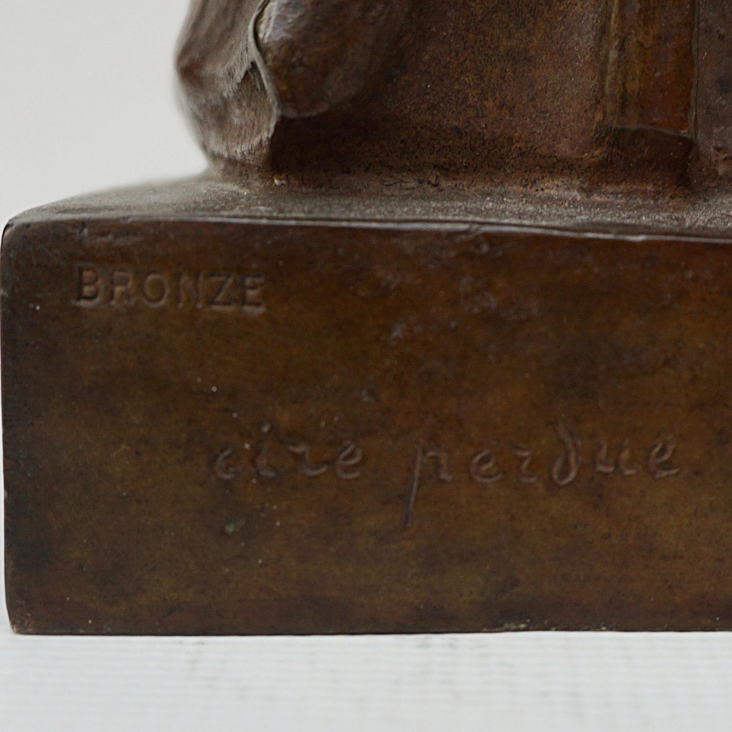 'Ceres' an Art Deco Bronze Sculpture by André Bizette-Lindet For Sale 5