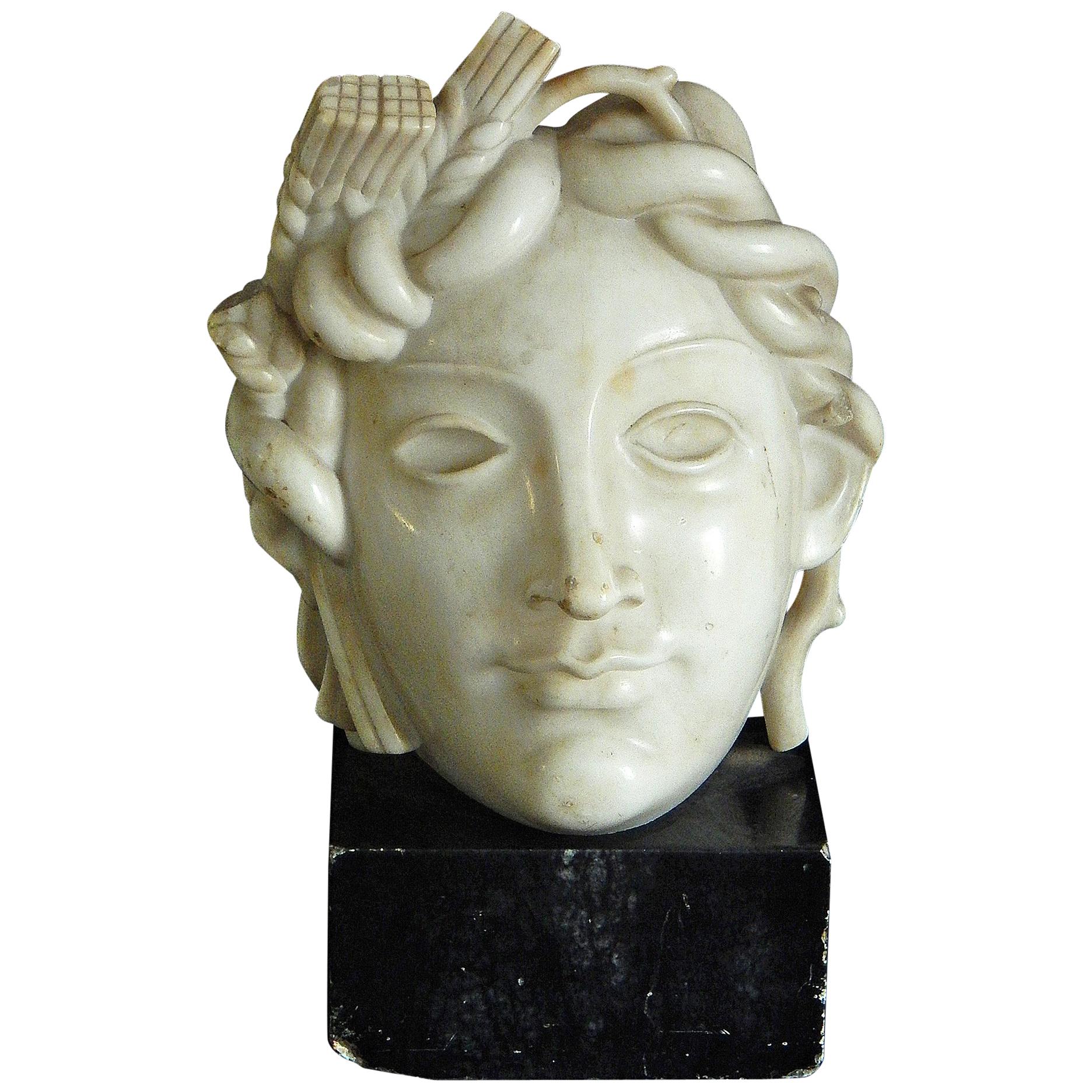 "Ceres, " Fabulous Art Deco Marble Sculpture of Roman Goddess of the Harvest