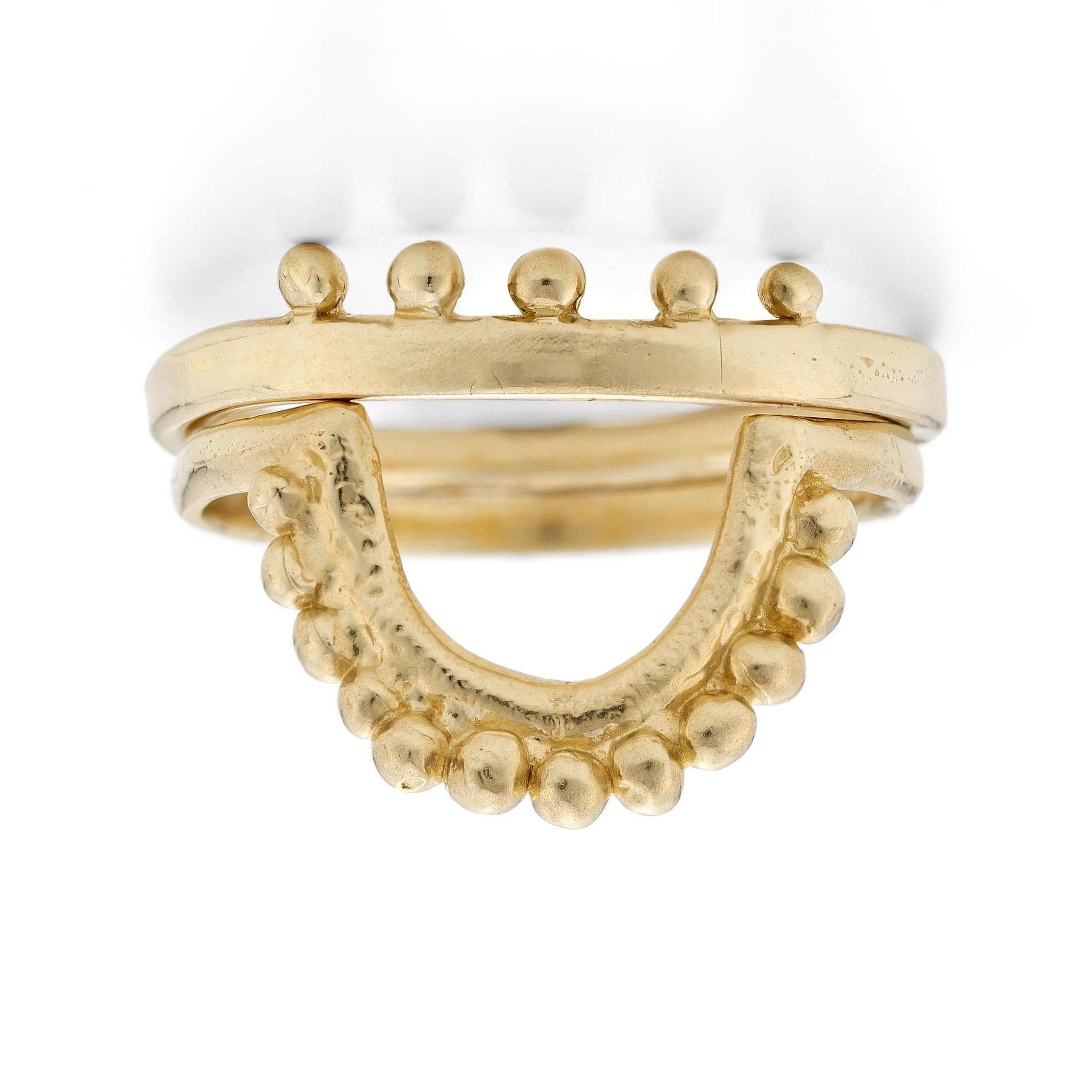 Ceres Stacker Ring, 18 Karat Yellow Gold For Sale 2