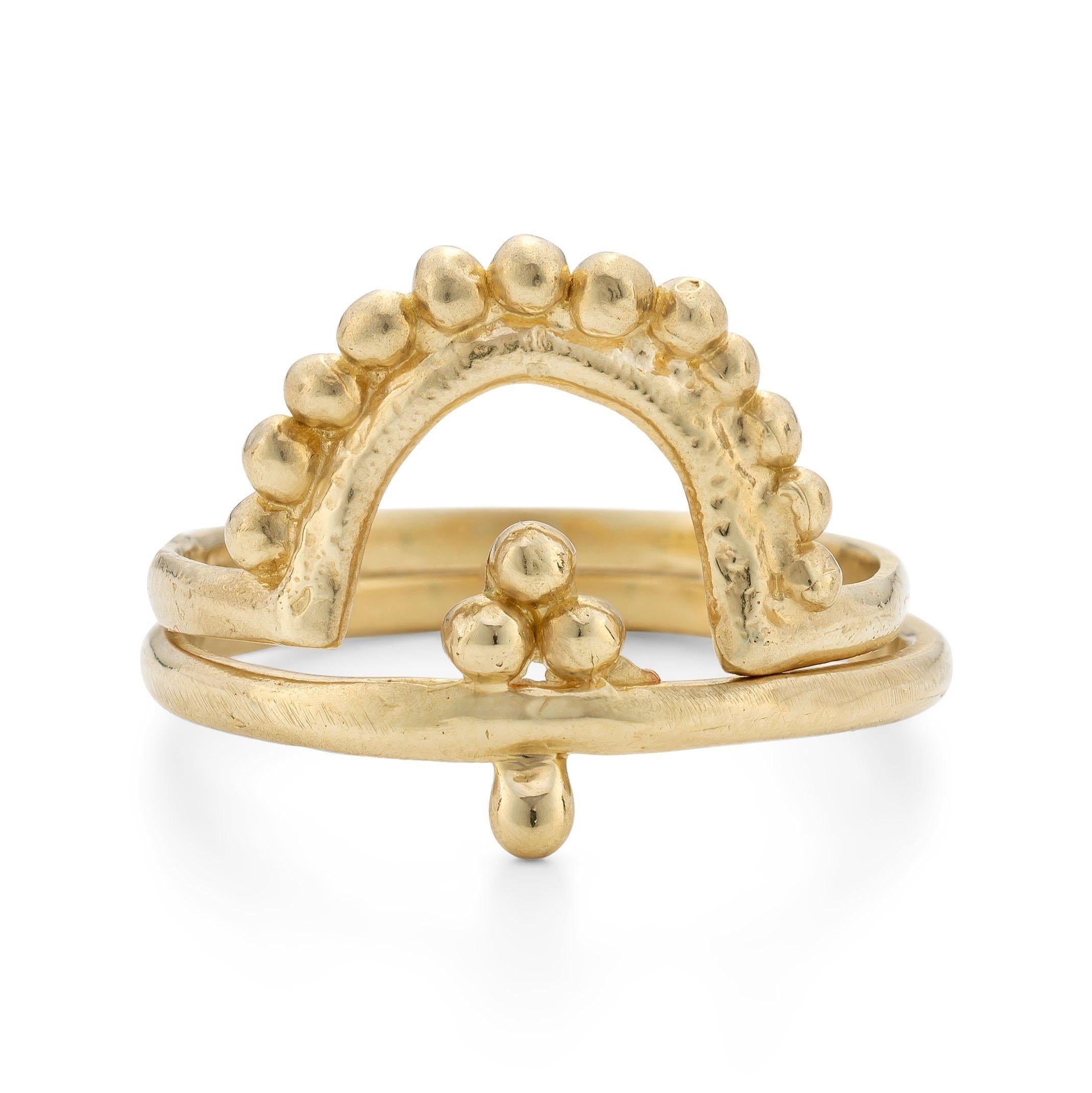 Ceres Stacker Ring, 18 Karat Yellow Gold In New Condition For Sale In Kew, Victoria