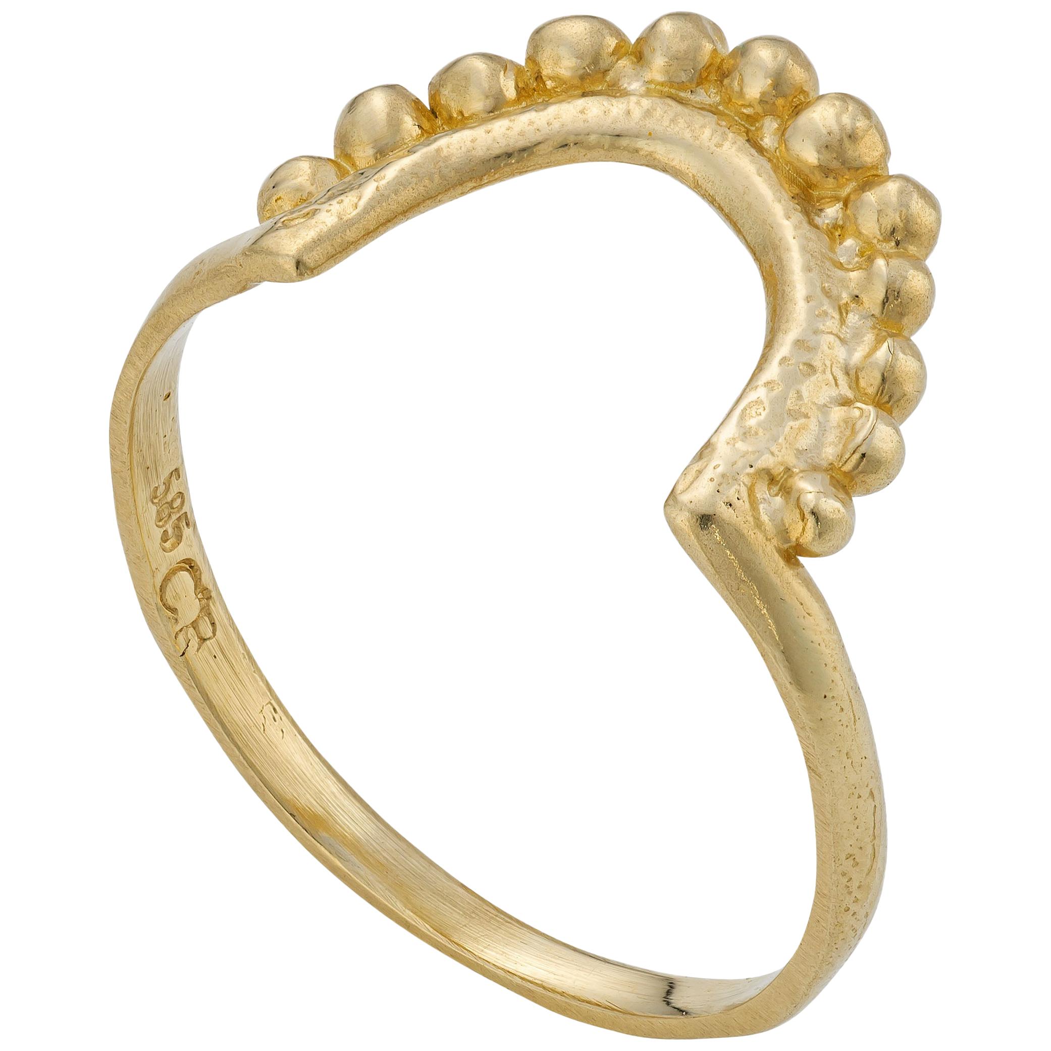 Ceres Stacker Ring, 18 Karat Yellow Gold For Sale