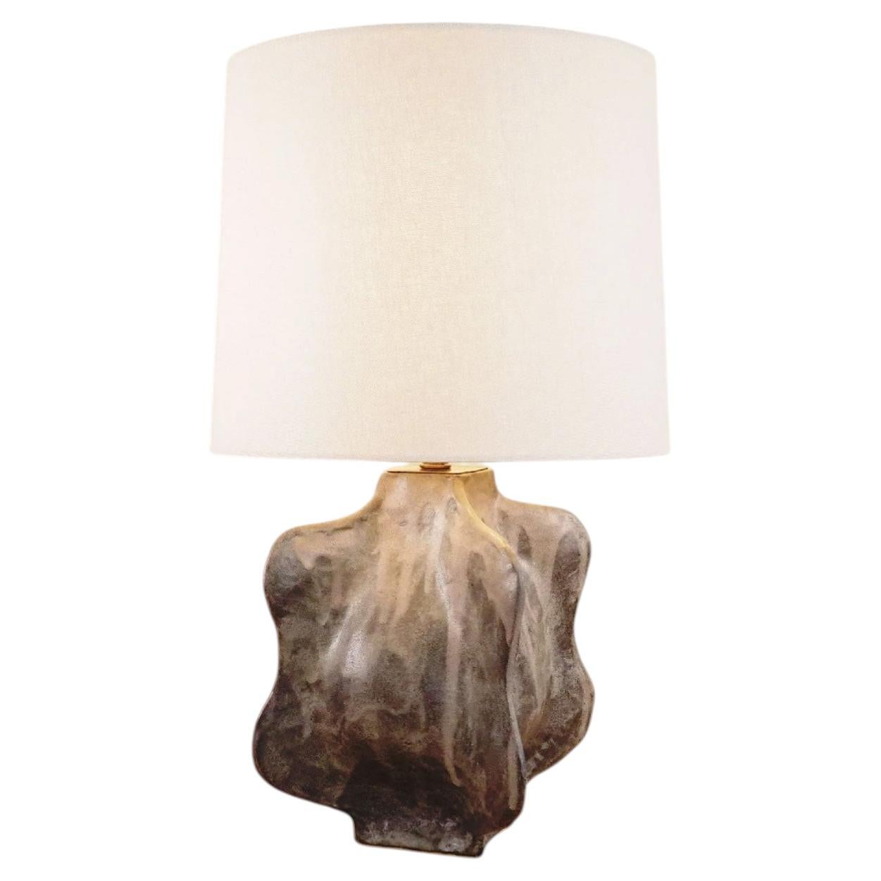 Grey Cereus Lamp (Medium) by Nani Goods Contemporary Ceramic Cactus Lamp For Sale
