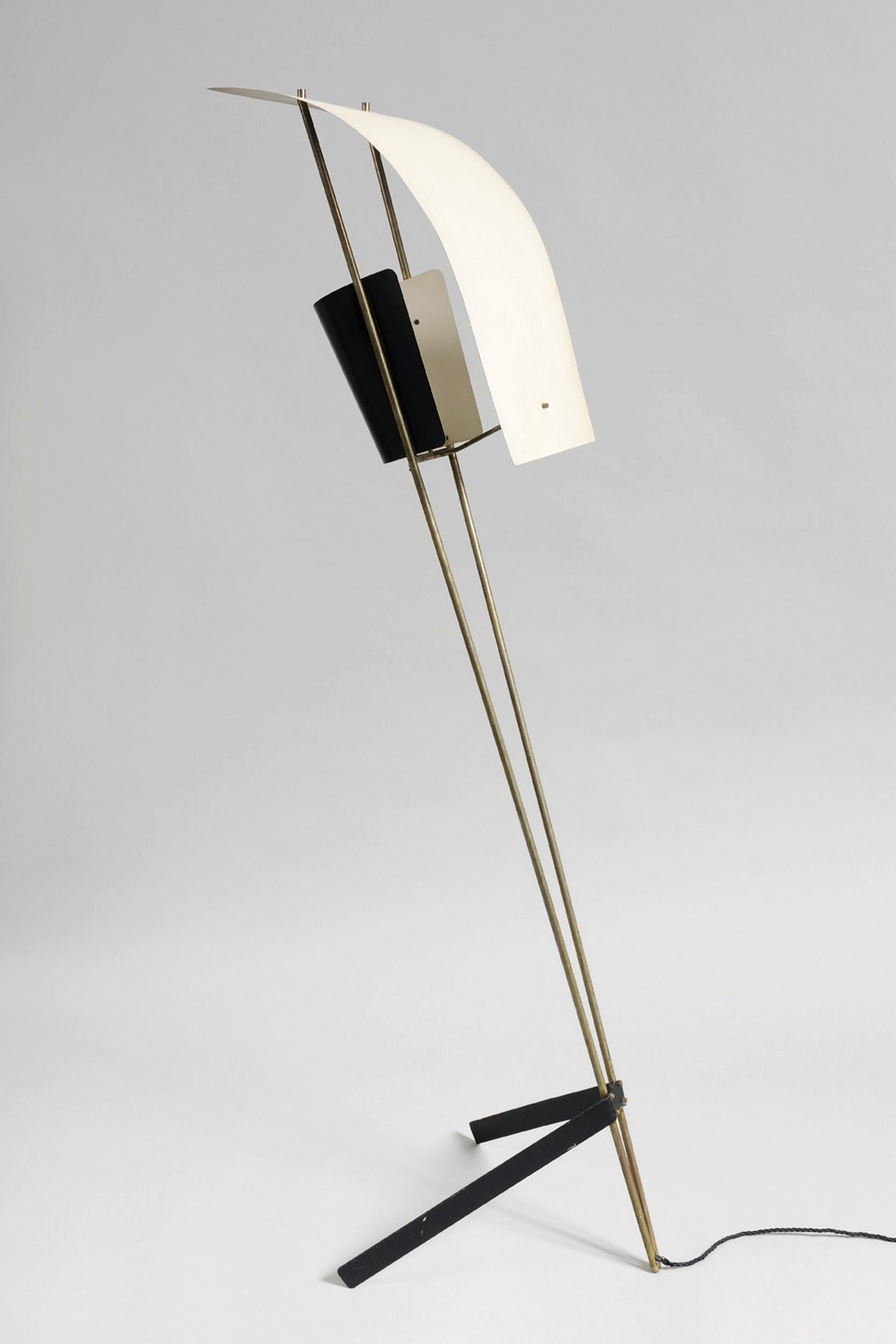 Stehleuchte „Cerf-volant“, von P.Guariche, Ed. Atelier P. Disderot, Frankreich 1952, Atelier (Moderne der Mitte des Jahrhunderts) im Angebot
