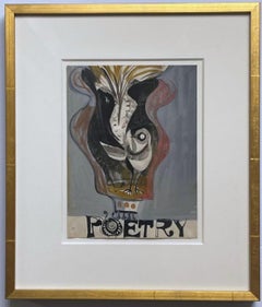 Ceri Richards - Lyre Bird (Design for cover of Poetry London), 1943 mixed media