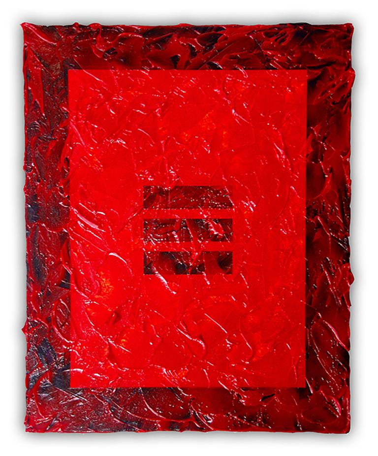 The Red Self 0-1 - Painting by  Cerj Lalonde