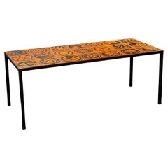 Cermaic orange coffee table
